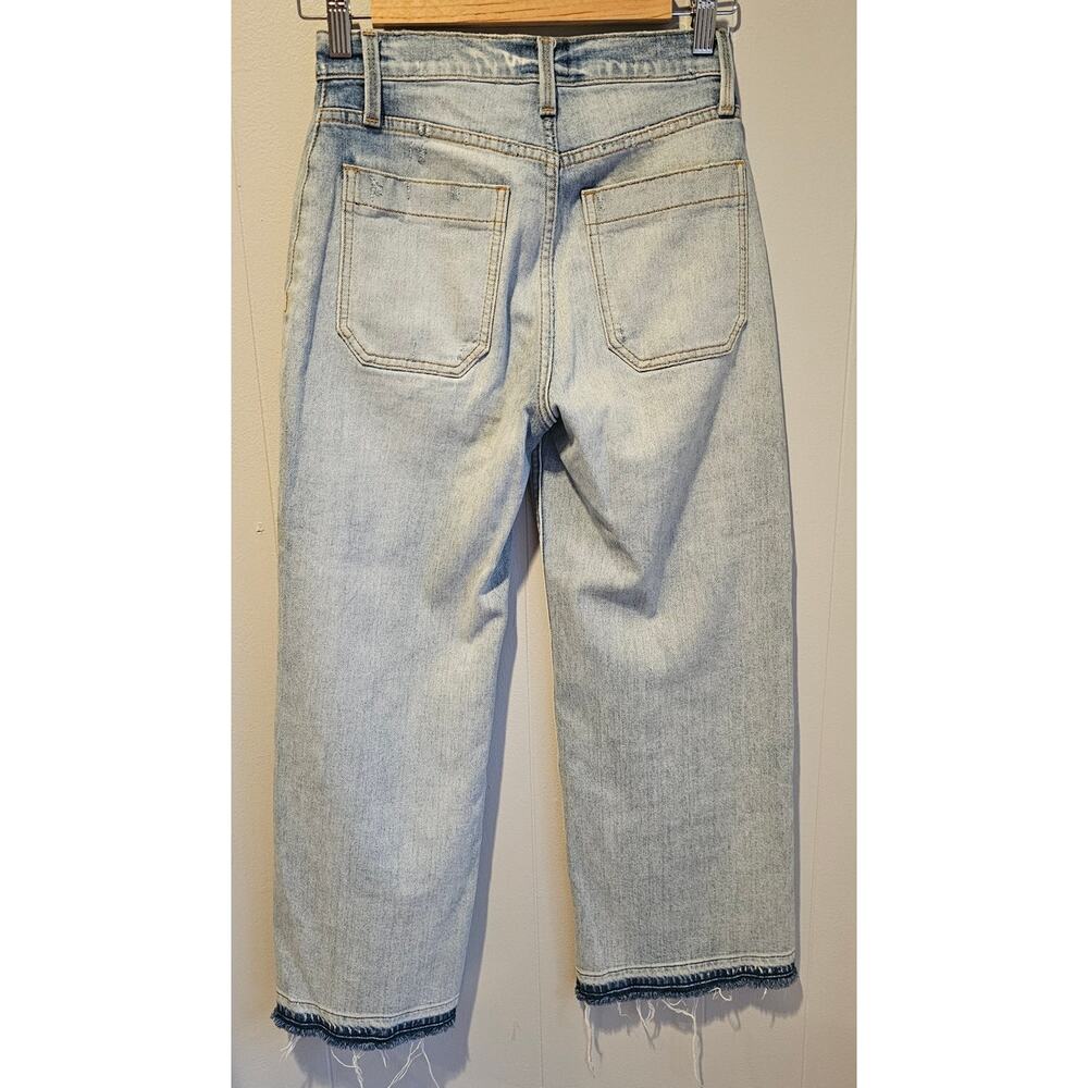 Hudson Holly High Rise Jeans Wide Leg Cropped Relaxed Hem Womens  Sz 25